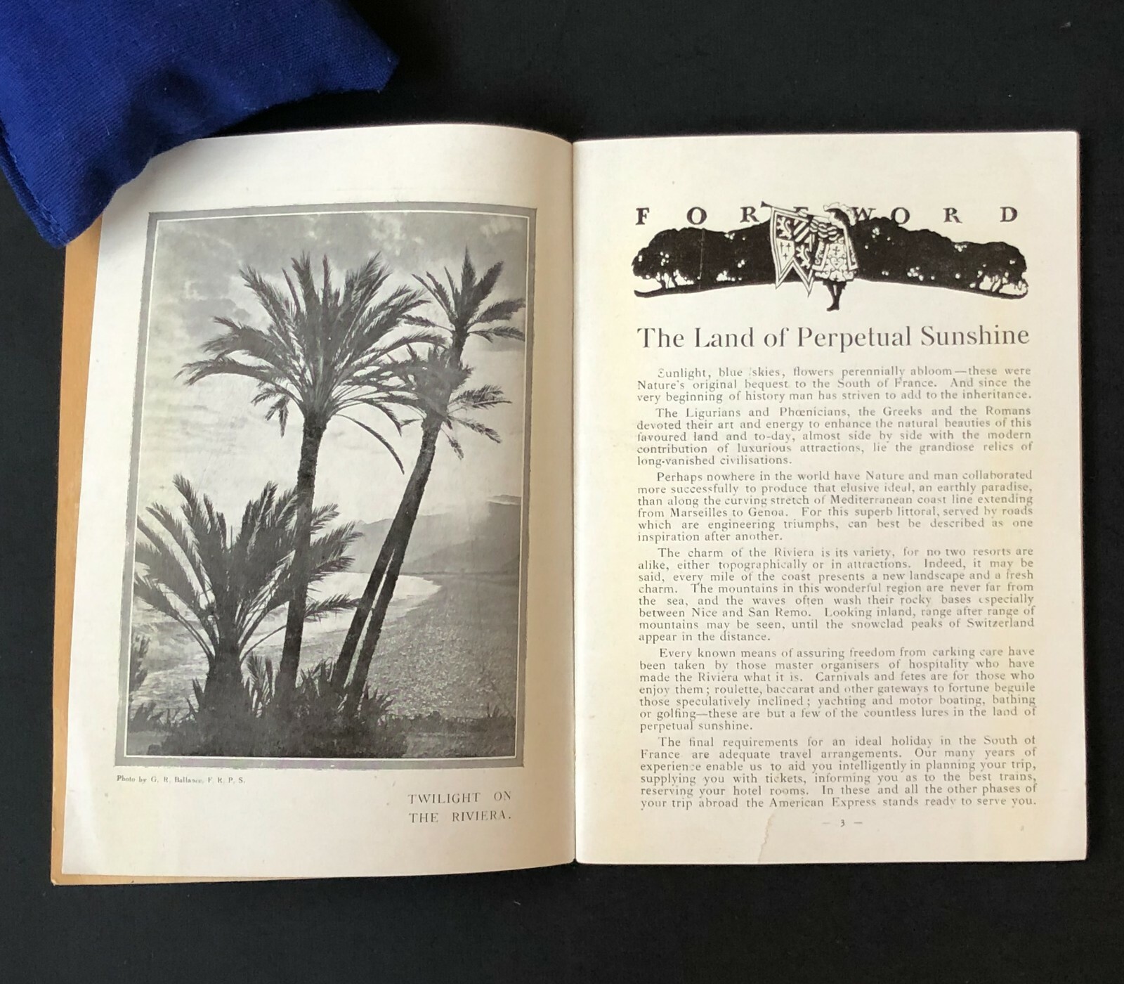 1926 American Express Riviera Brochure Travel Hotel Tour 64 Pages Antique Vtg