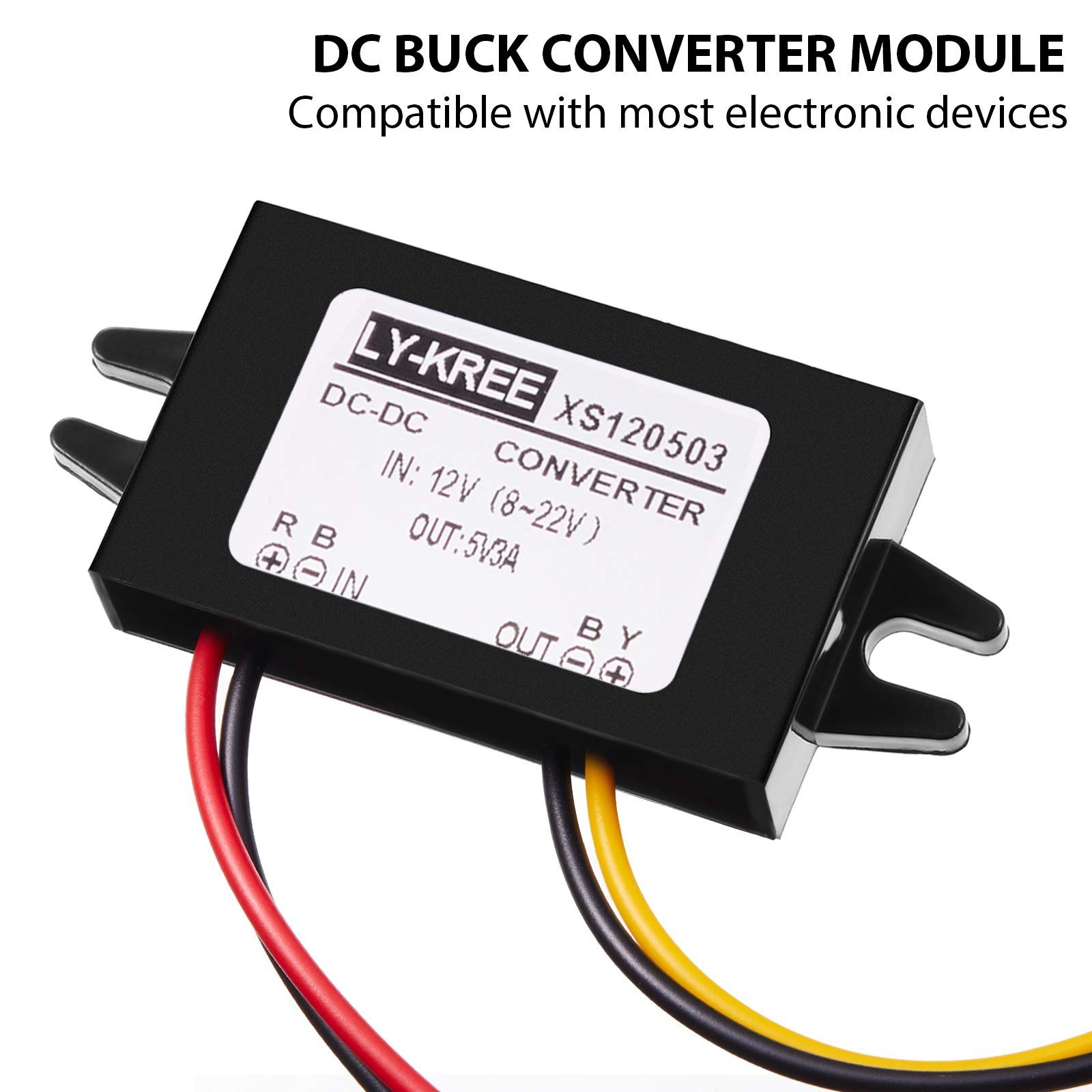 Weewooday 8 Pieces Direct Current Converter 12v to 5v 3a 15w Buck Converter M…