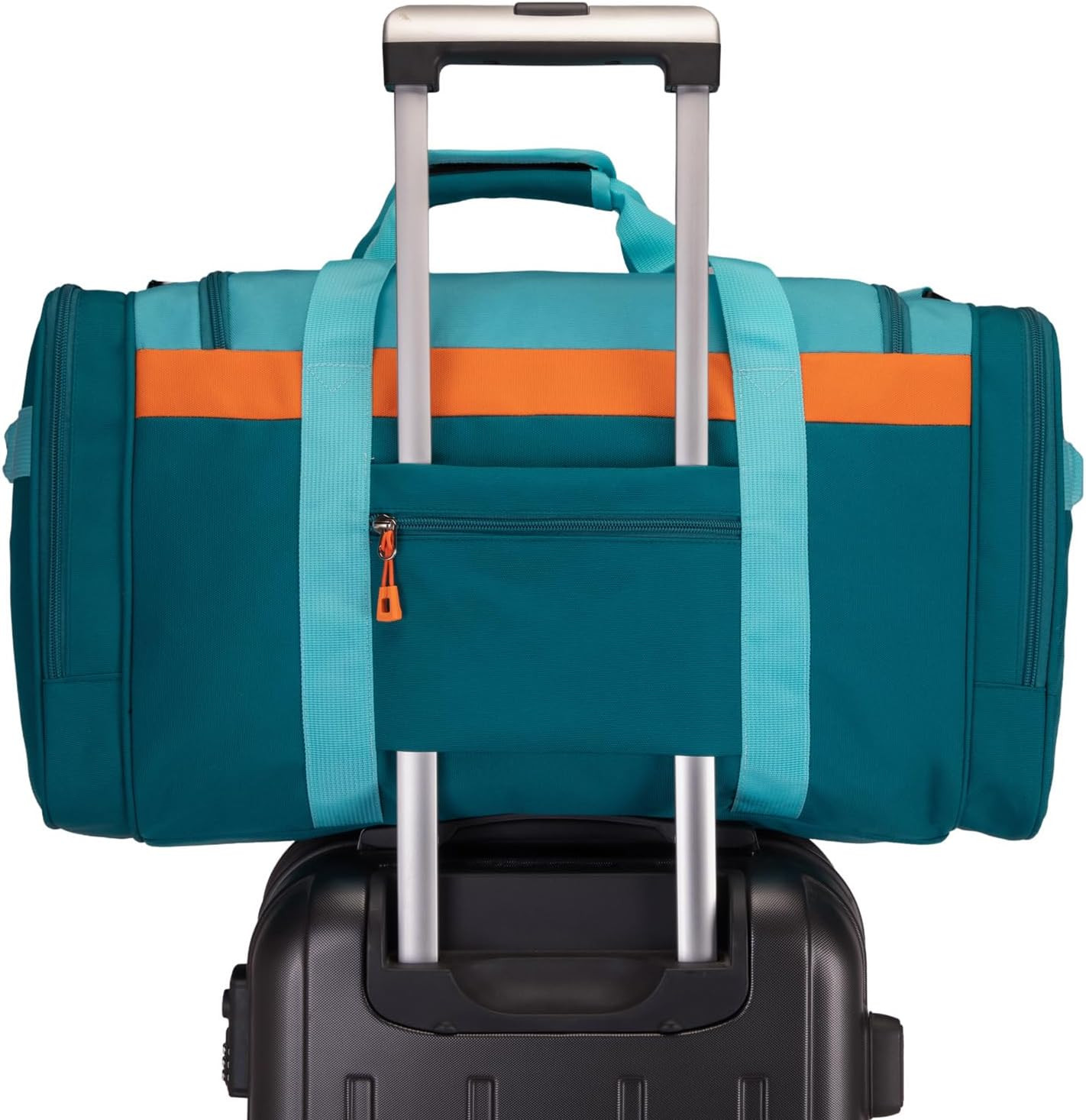 Large Kids Duffle Bag for Travel, Overnight or Weekend,Teal Blue | Roomy Size: 2