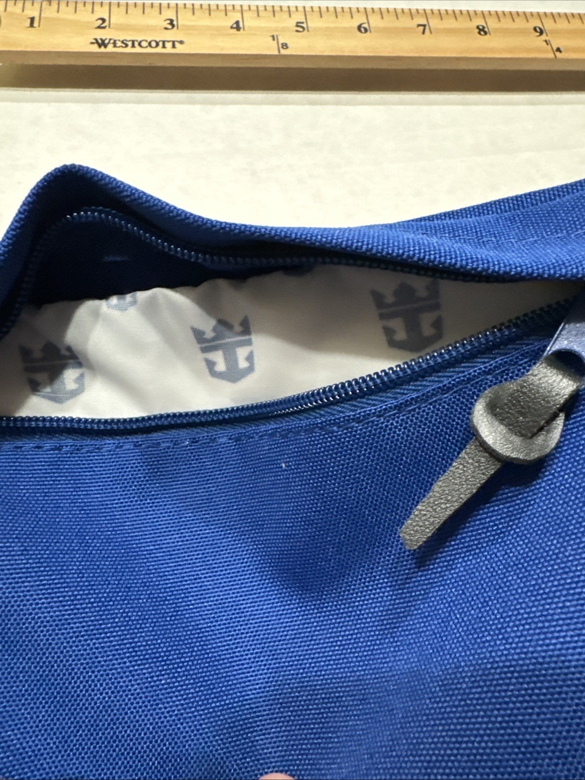 Royal Caribbean Royal Blue Travel Bag Zipper Closure Outside Zip Pocket New!