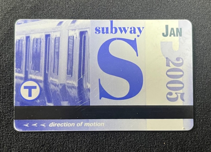 Boston Plastic MBTA January 2005 Subway Fare Pass (Pre-Charlie Card)
