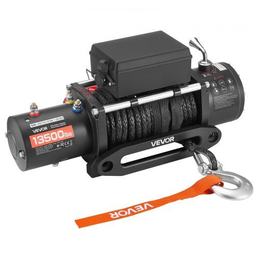 Electric Winch, 13500 lbs Load Capacity, 12V DC Truck Winch with ?&brvbar;3/8 in