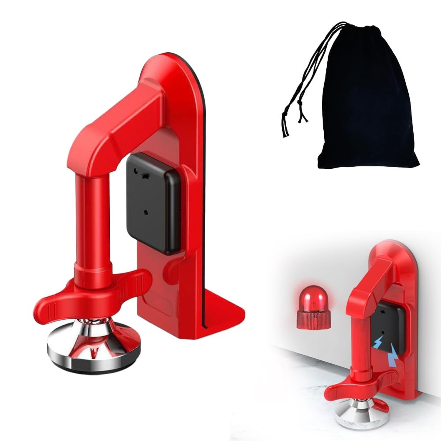 Portable Alarm Door Stopper for Additional Safety in Hotel,Apartment and Bedr…
