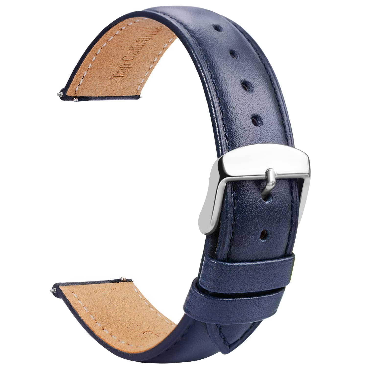 TStrap Leather Watch Band Men – Blue Quick Release Watch Strap for Women Repl…
