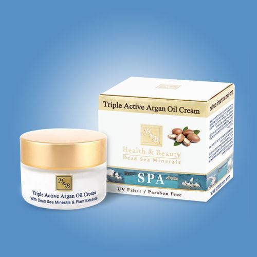 H&B Dead Sea Minerals Triple Active Argan Oil Face Cream 50 ml 1.76 oz