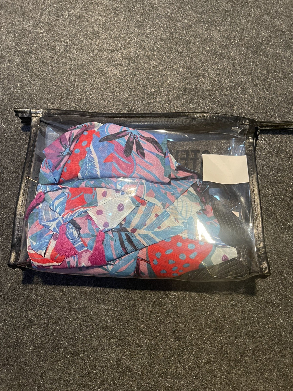 Steve Madden 3 Piece Beach Travel Set Packable Hat, Cover-Up & Pouch NEW