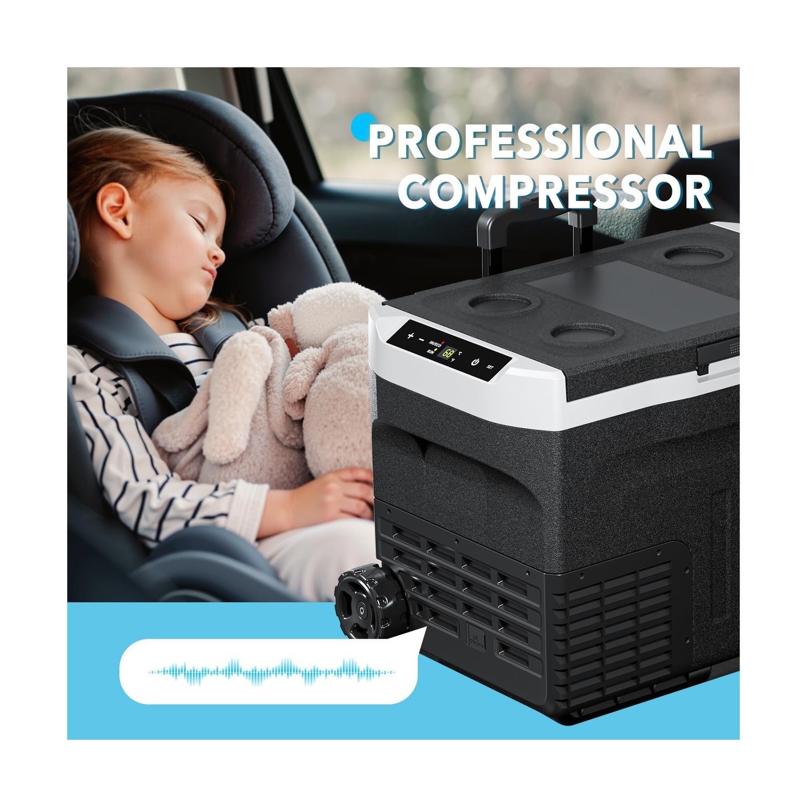 12 Volt Refrigerator, 32QT(30L) Compressor Electric Cooler, Car Fridge -4℉