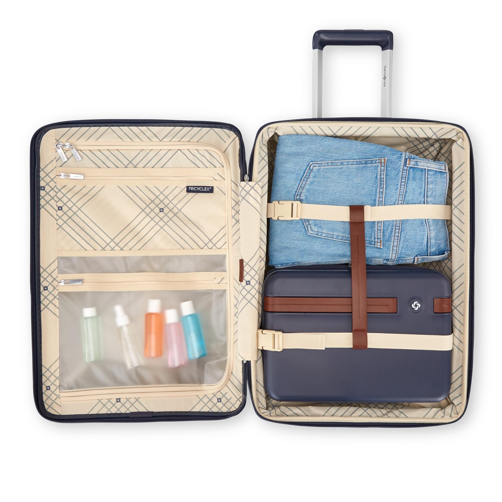 Samsonite Virtuosa Hardside Train Case, Crossbody Travel Makeup Case with Rem…