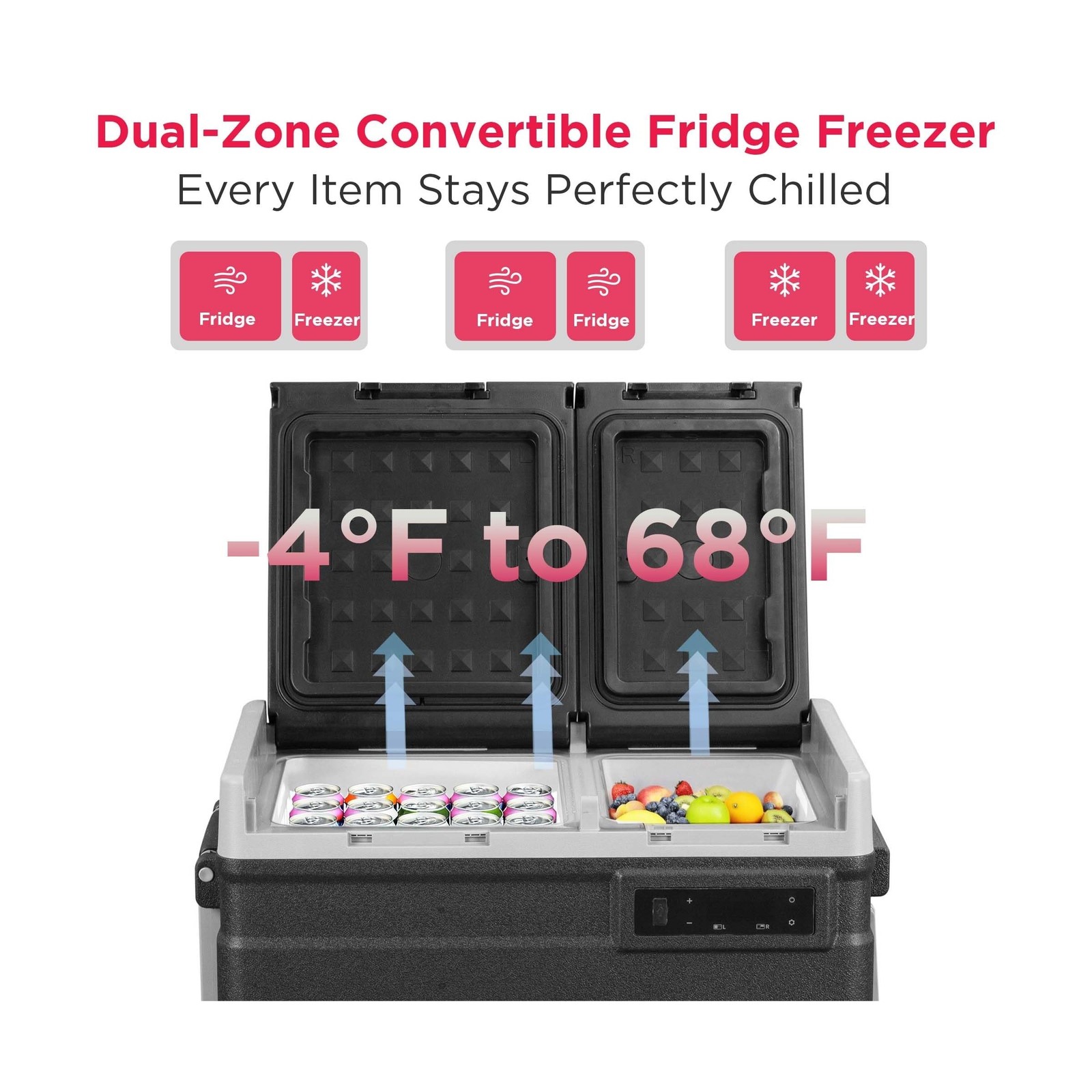 Frigidaire, 51 Qt. Portable Convertible Electric Refrigerator/Freezer Trolley…