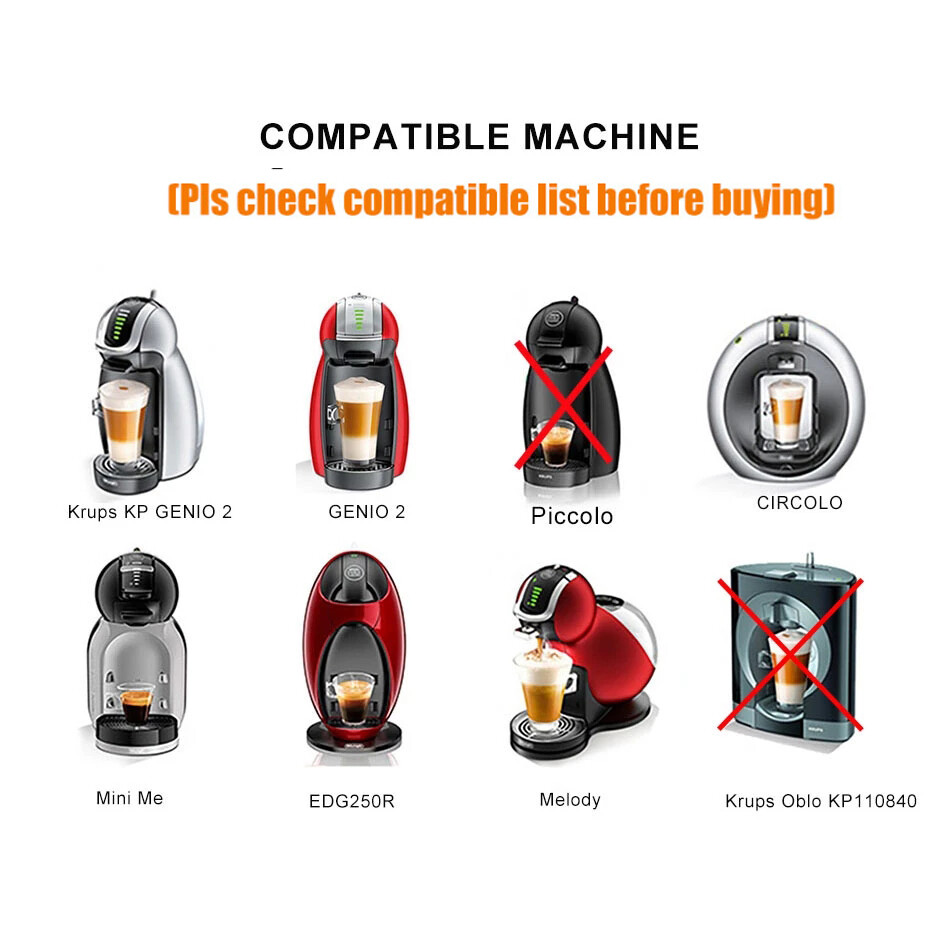 Reusable For Dolce Gusto Coffee Capsule Adapter Converter & Metal Coffee Pod Set