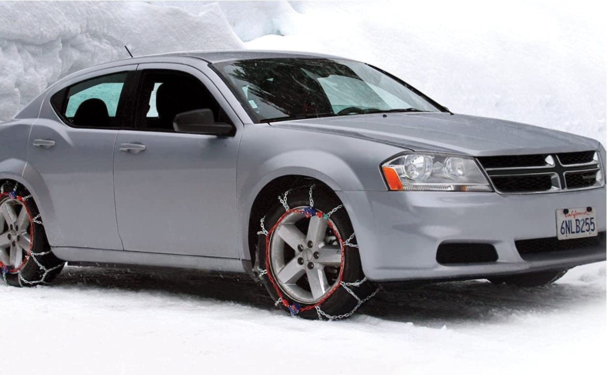 Auto Trac 155505 Metallic Snow Chains for Cars SUVs Trucks Easy Installation