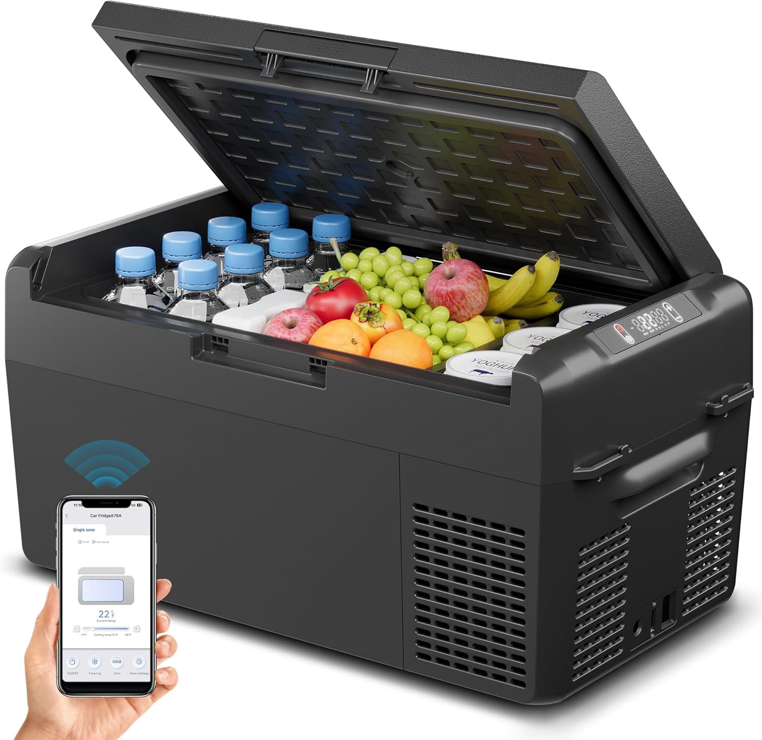 12 Volt Refrigerator – 21QT(20L) Portable Freezer, Electric Cooler for Car Truck