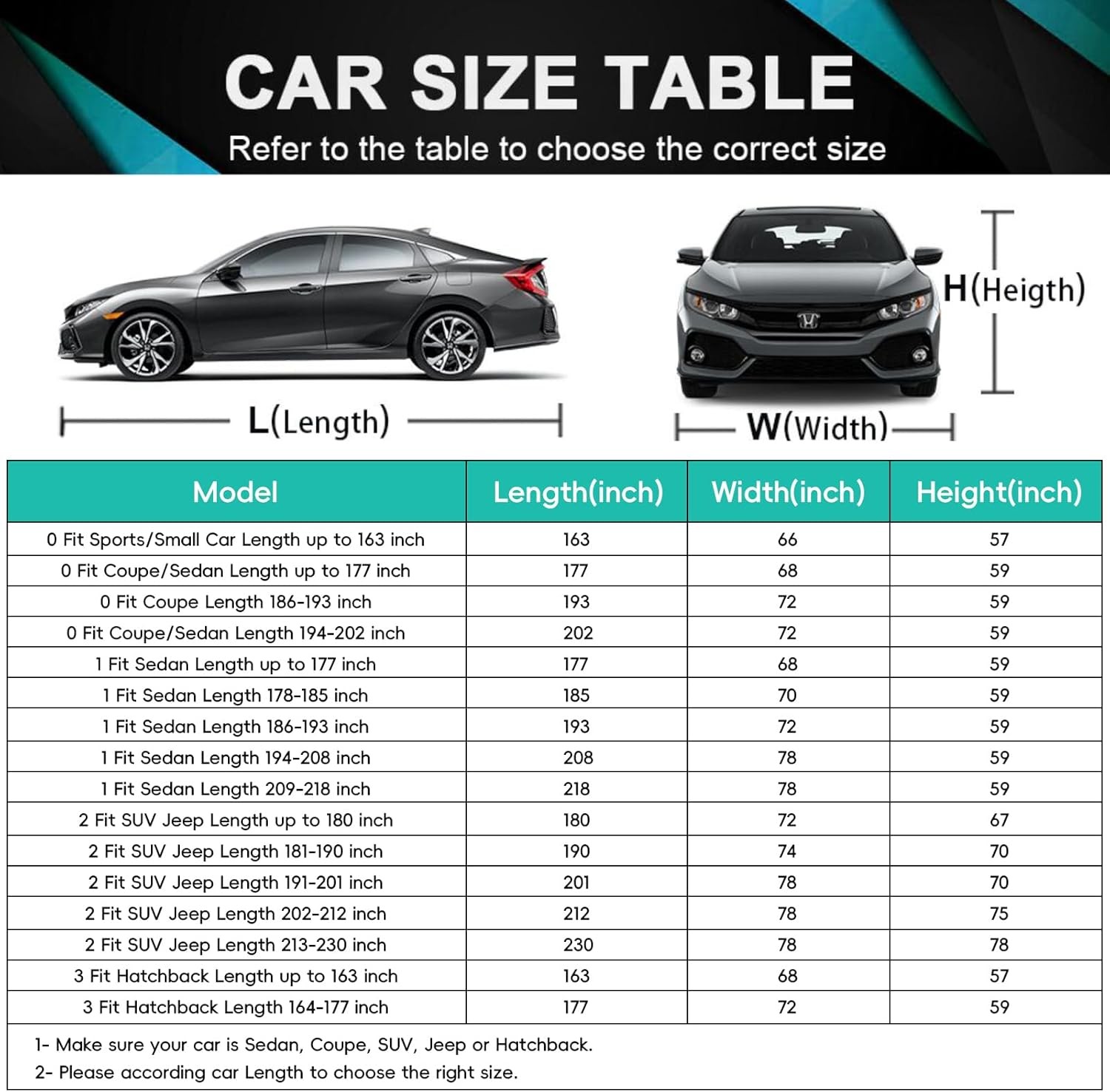 16 Layers Car Cover Waterproof All Weather, Heavy Duty Outdoor Car Cover Univers
