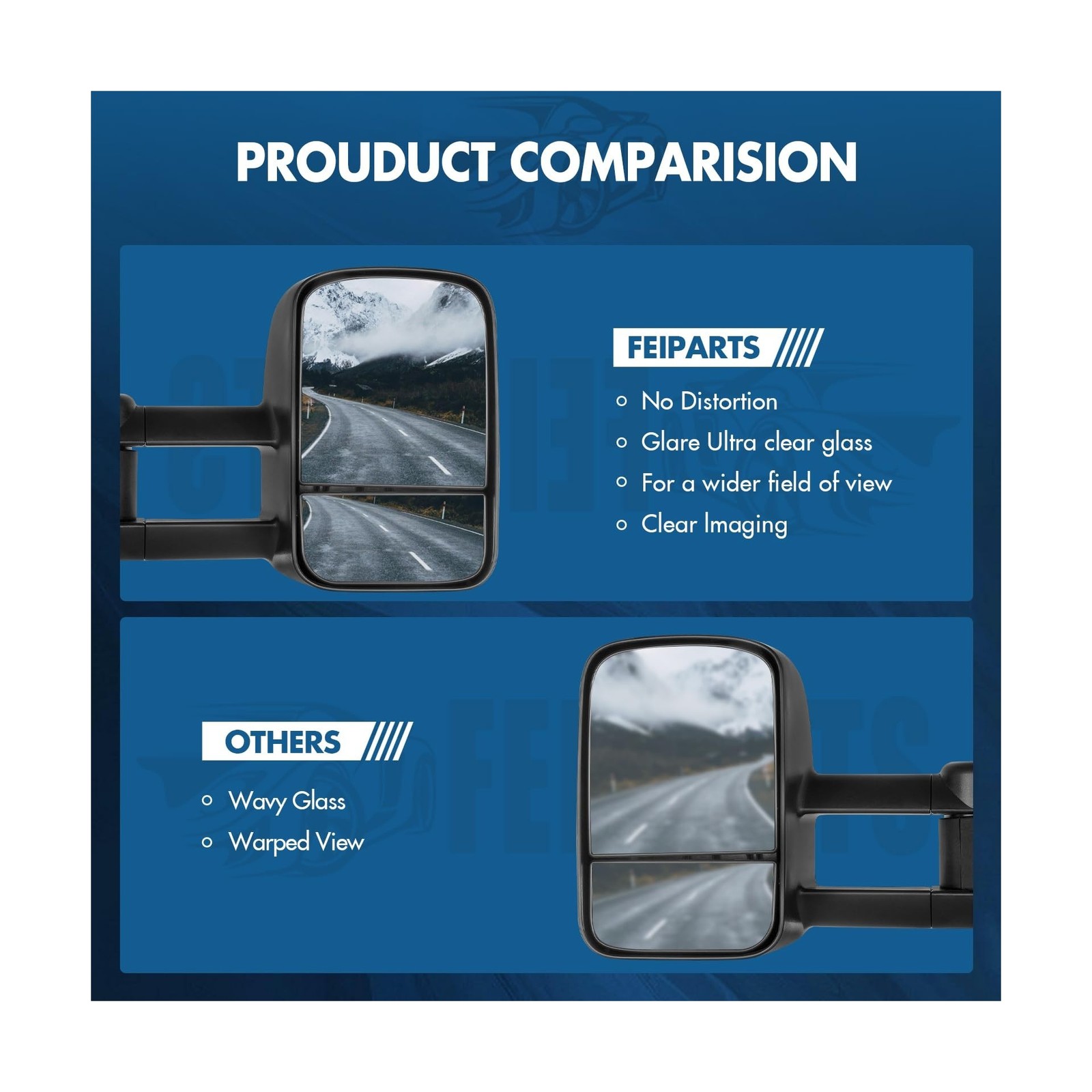 Tow Mirrors Towing Mirrors Fit for 1997-2003 for Ford for F150 Standard Exten…
