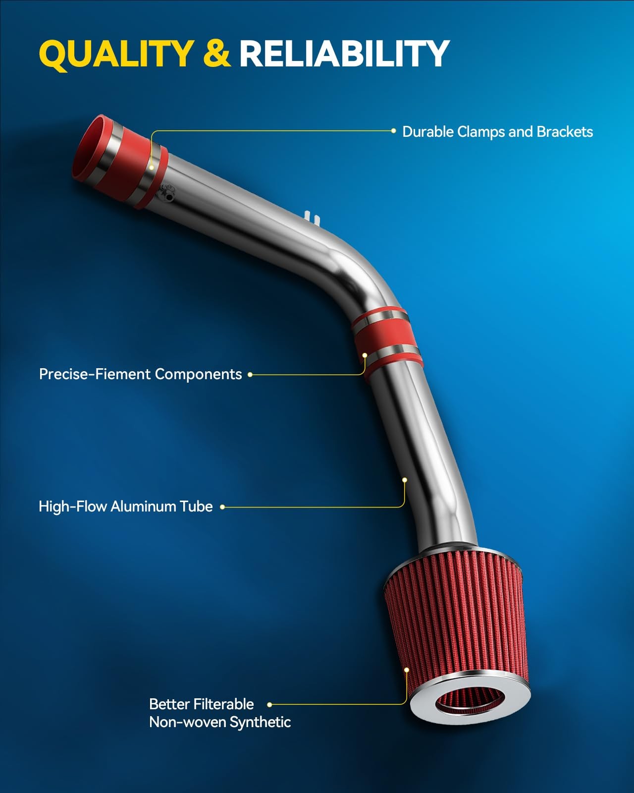 Cold Air Intake Kit for Honda Accord & Acura TL/CL V6 High Performance
