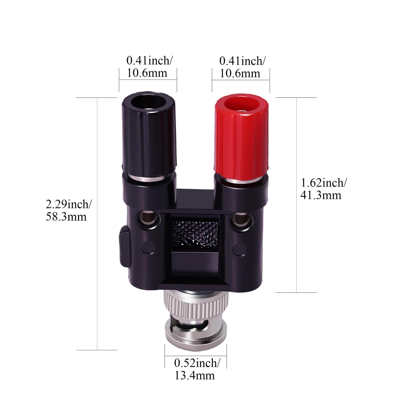 CNARIO 2Pcs BNC Male to 2X 4mm Dual Banana Female Jack Socket Binding Post Co…