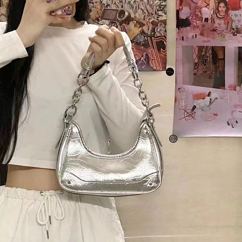 new trendy shiny crossbody women’s bag niche high-end versatile shoulder bag