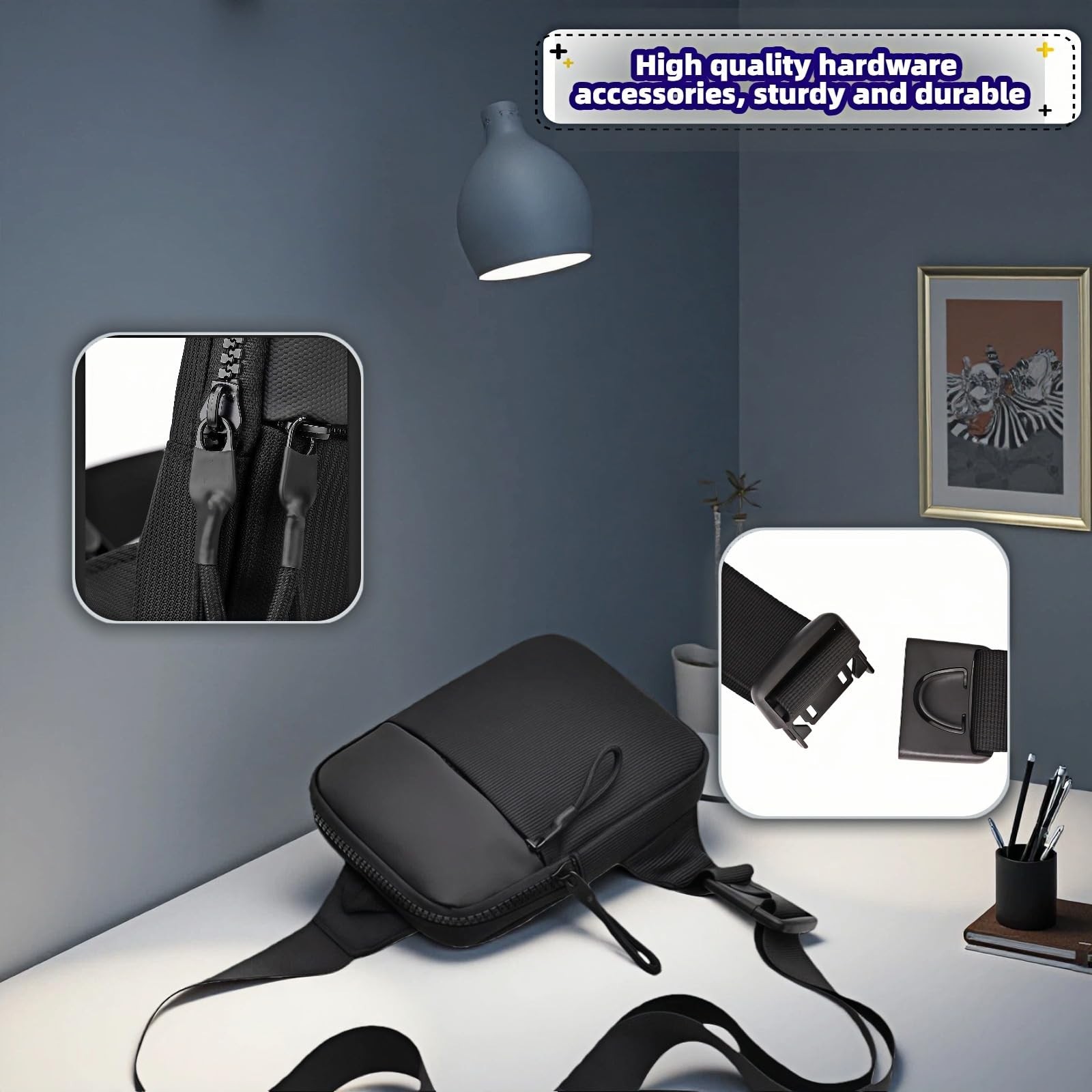 Lightweight Water-Resistant Crossbody Bag, Multi-Pocket Organizer for Phone, …