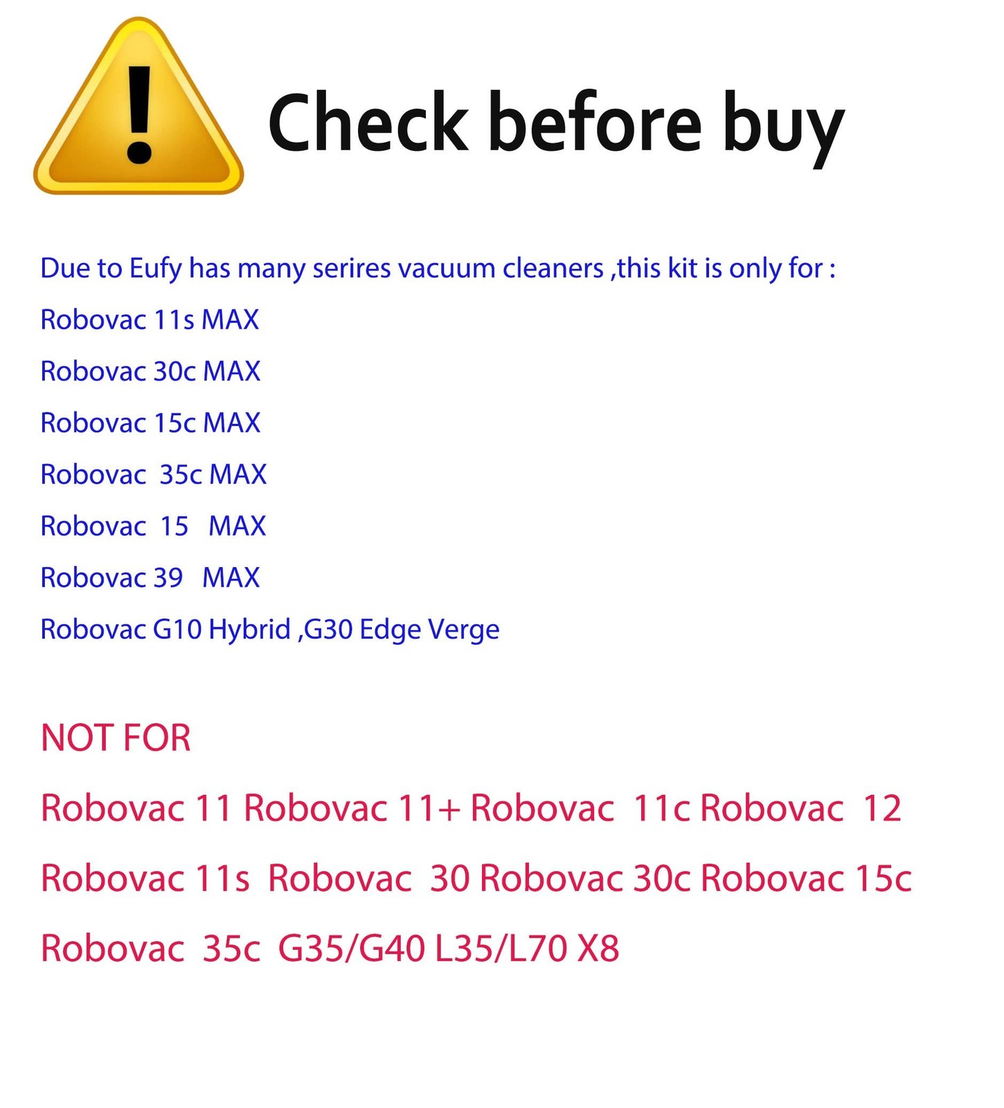 Replacement Parts for Eufy RoboVac 11S Max, Accessories Kit for RoboVac 15C M…