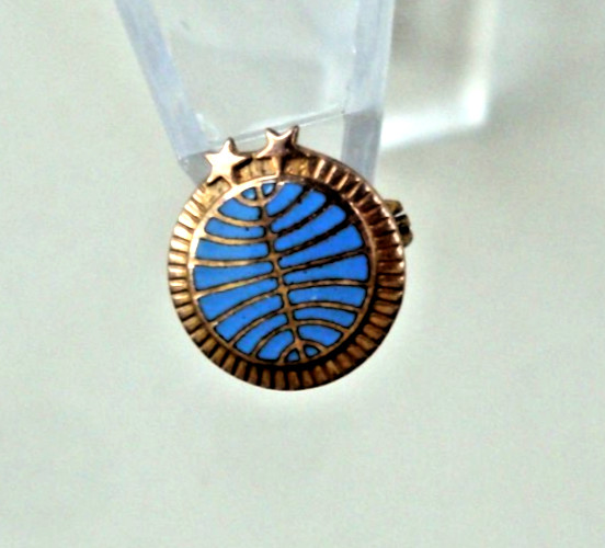 PAN AM WORLD AIRWAYS SERVICE PIN WITH TWO STARS 10K LGB GOLD RARE 1960-70’s ORIG