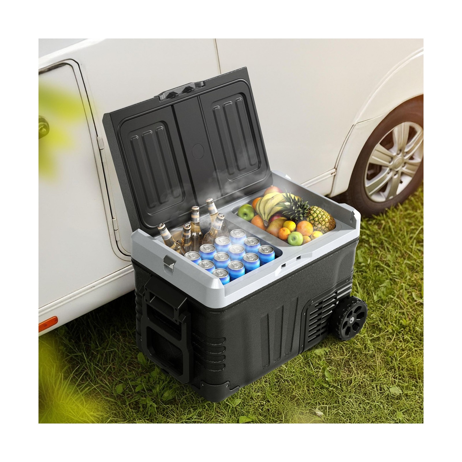 EUHOMY 12 Volt Refrigerator, 53QT(50L) Electric Cooler, Portable Freezer 12V/…