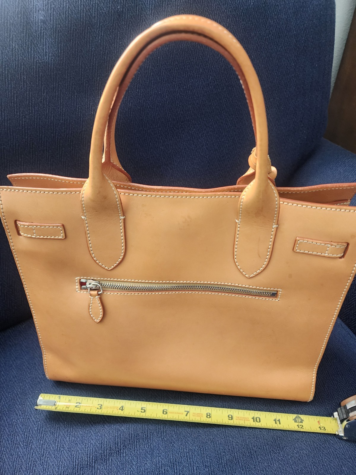 Dooney & Bourke Tan Satchel Top Handle Bag Double Handles Alto Italy