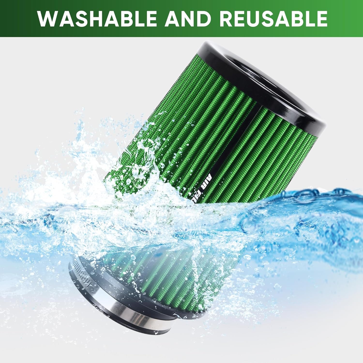 3 3.5 4 Inch Cold Air Intake Filter 76Mm 89Mm 101Mm High Performance Washable 3