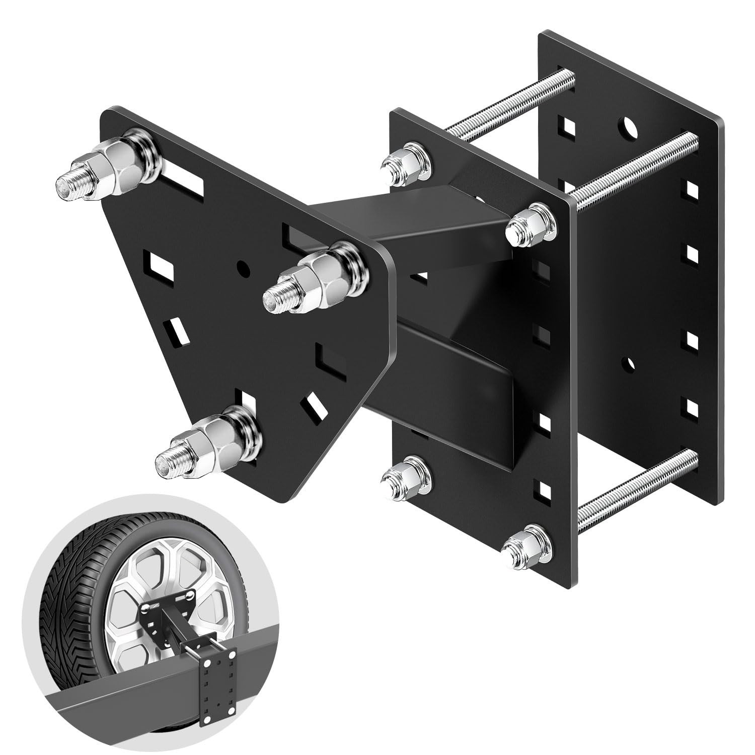 Trailer Spare Tire Mount,3-Nuts Design Spare Tire Mount for Utility Trailer,U…