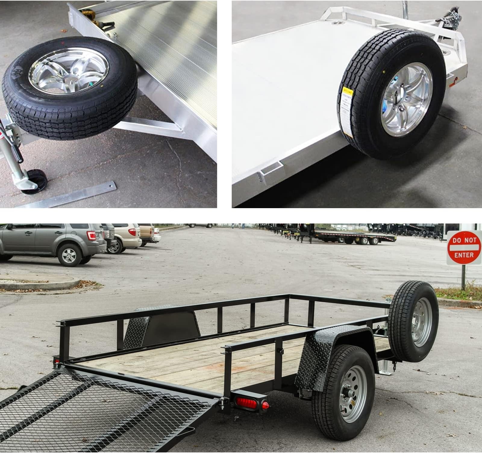 Spare Tire Carrier- Trailer Spare tire Mount, Fits Most 4 & 5 Lugs Wheels, Ho…