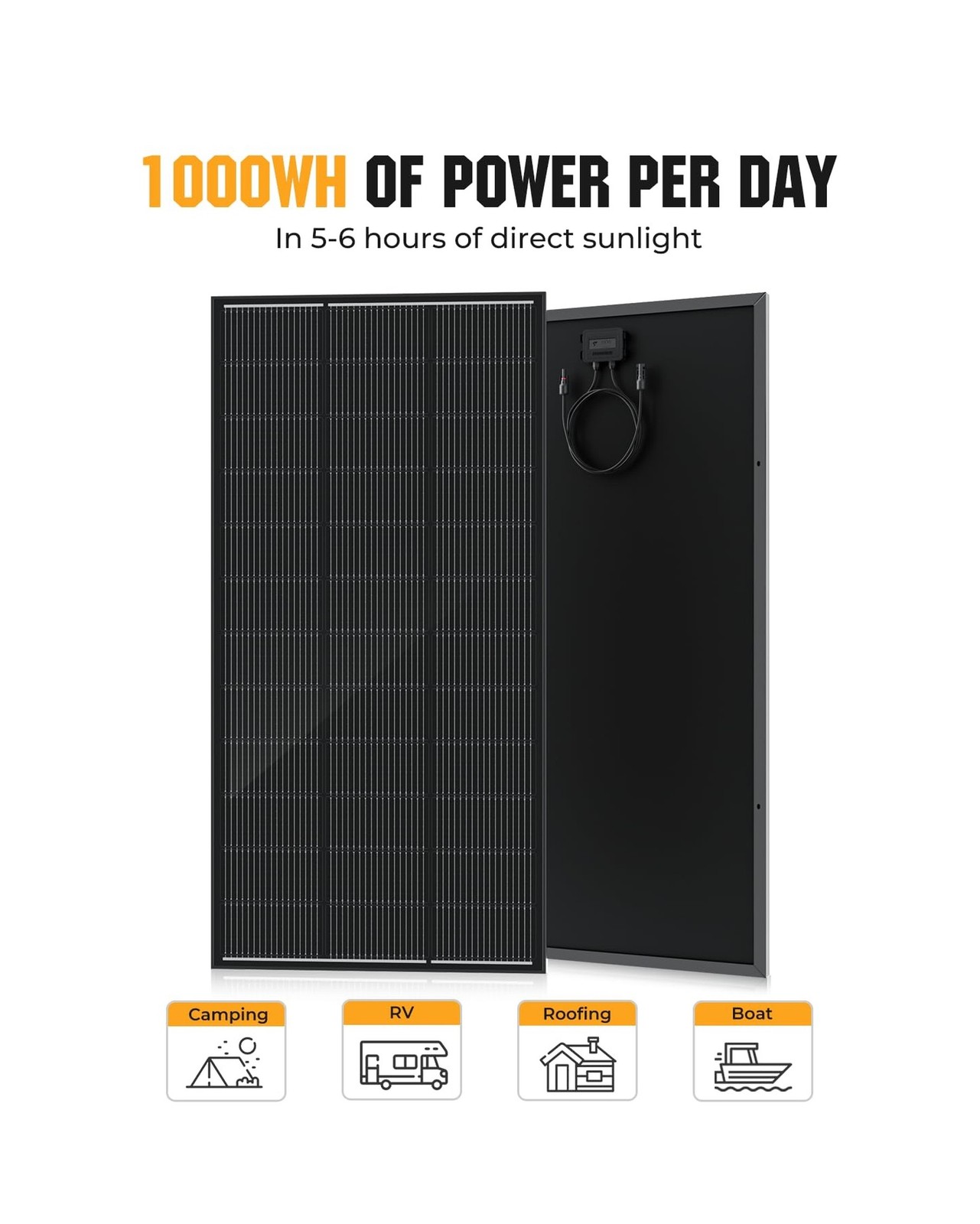 200 Watt Solar Panel 18BB, 25% High Efficiency, N-Type 12V 200W Solar Panel, …