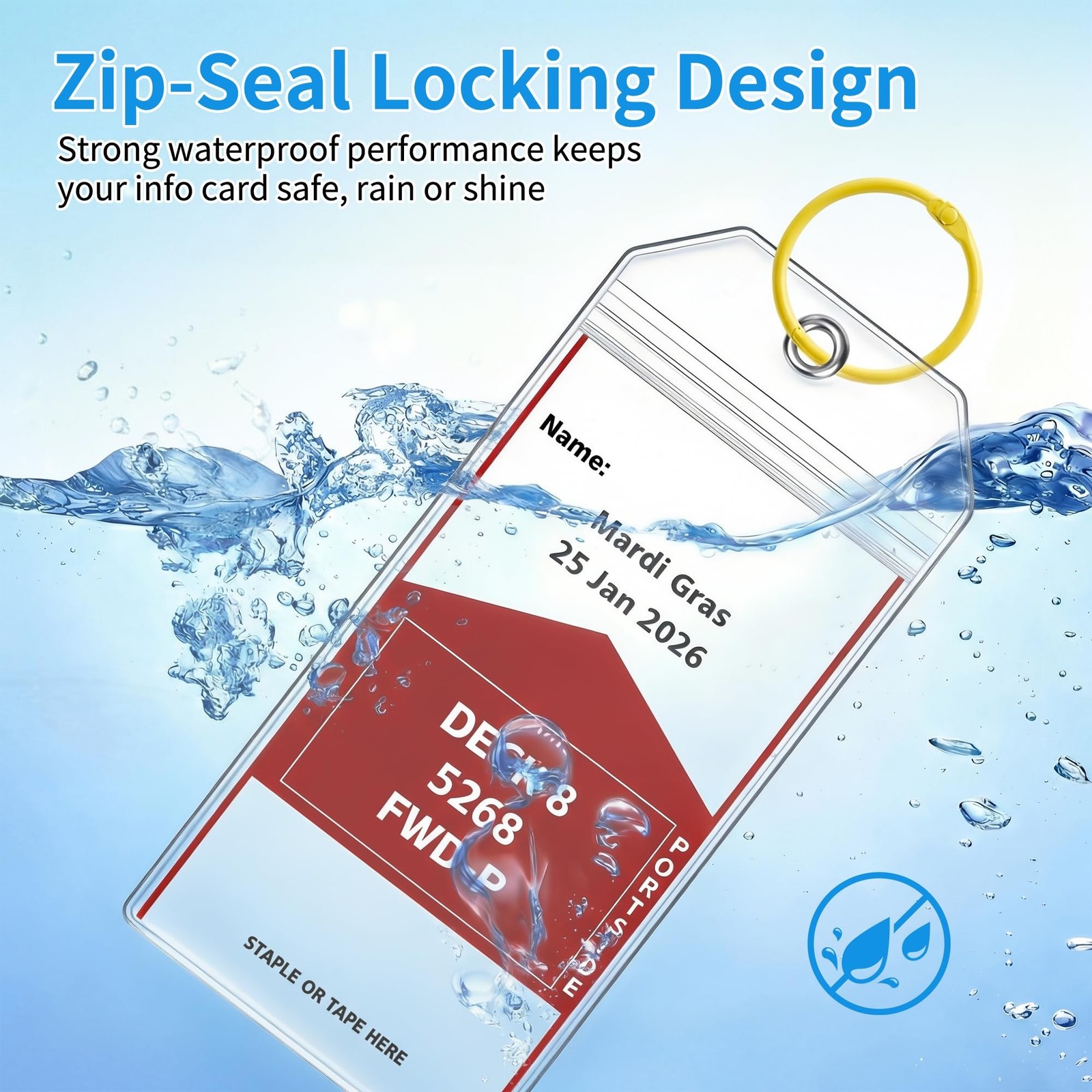 CASMONAL 10 Pack Large Size Cruise Luggage Tag Holders – Waterproof &Reusable…