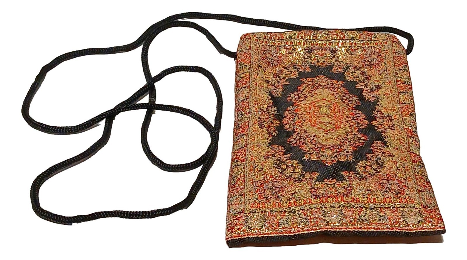 Turkish Kilim Tapestry Carpet Phone Document Rug Small Neck Pouch Travel Wallet