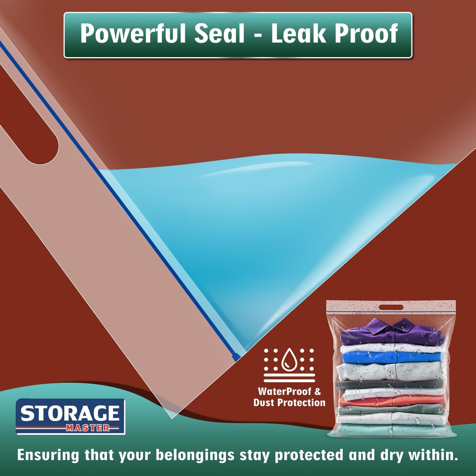 5 Gallon Extra Large Zipper Bag, 18” x 24” Clear Plastic Zip Bag wit