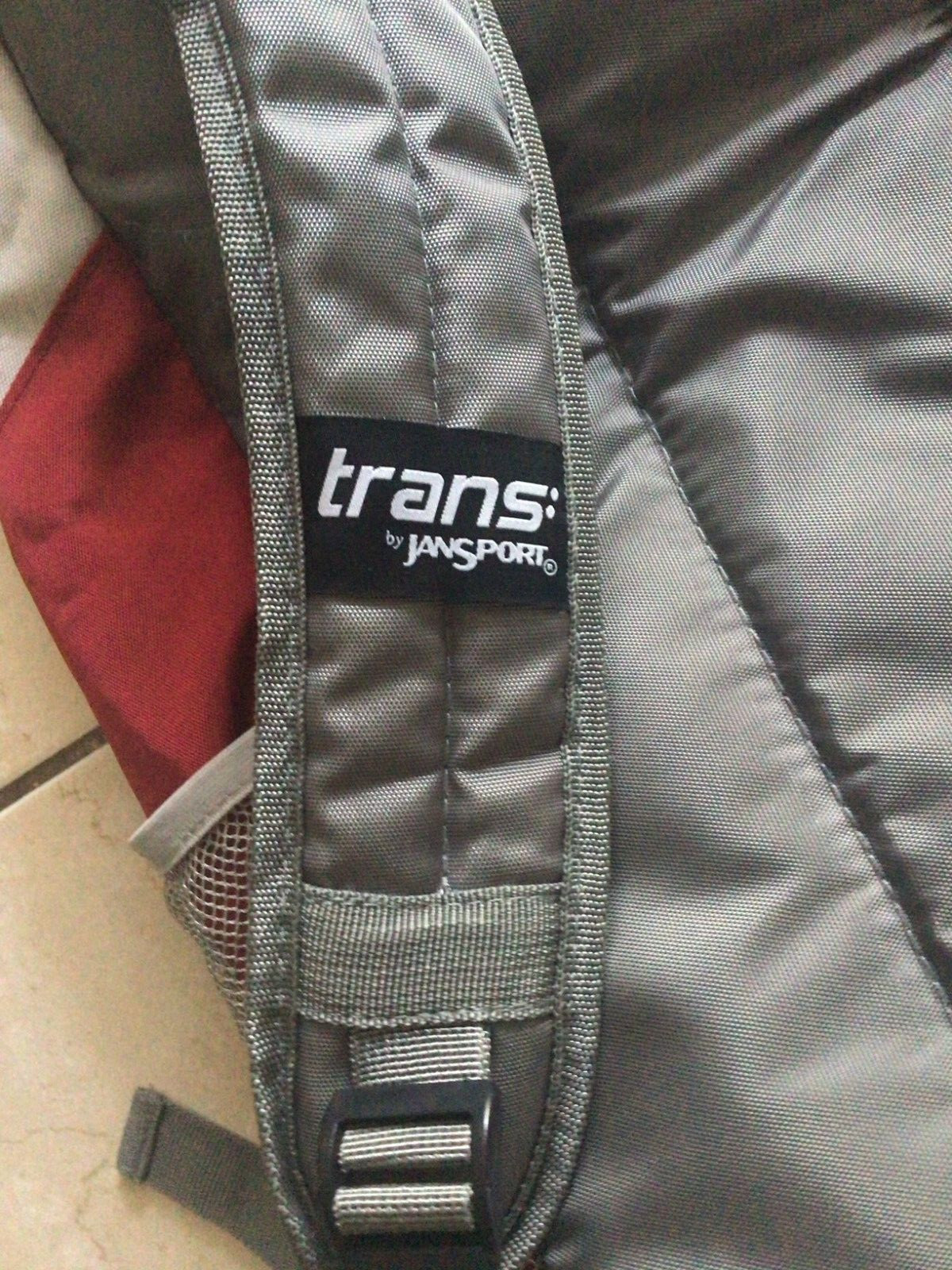 Jansport Bag Lightweight Oversized Backpack Travel Hiking Unisex Red & Gray