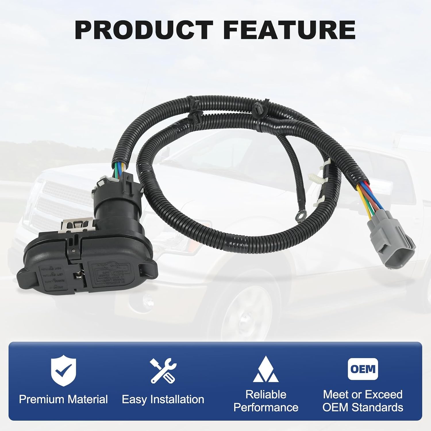 CK4T-13B576-KE Trailer Hitch Tow Wiring Connector Harness Kit Compatible with