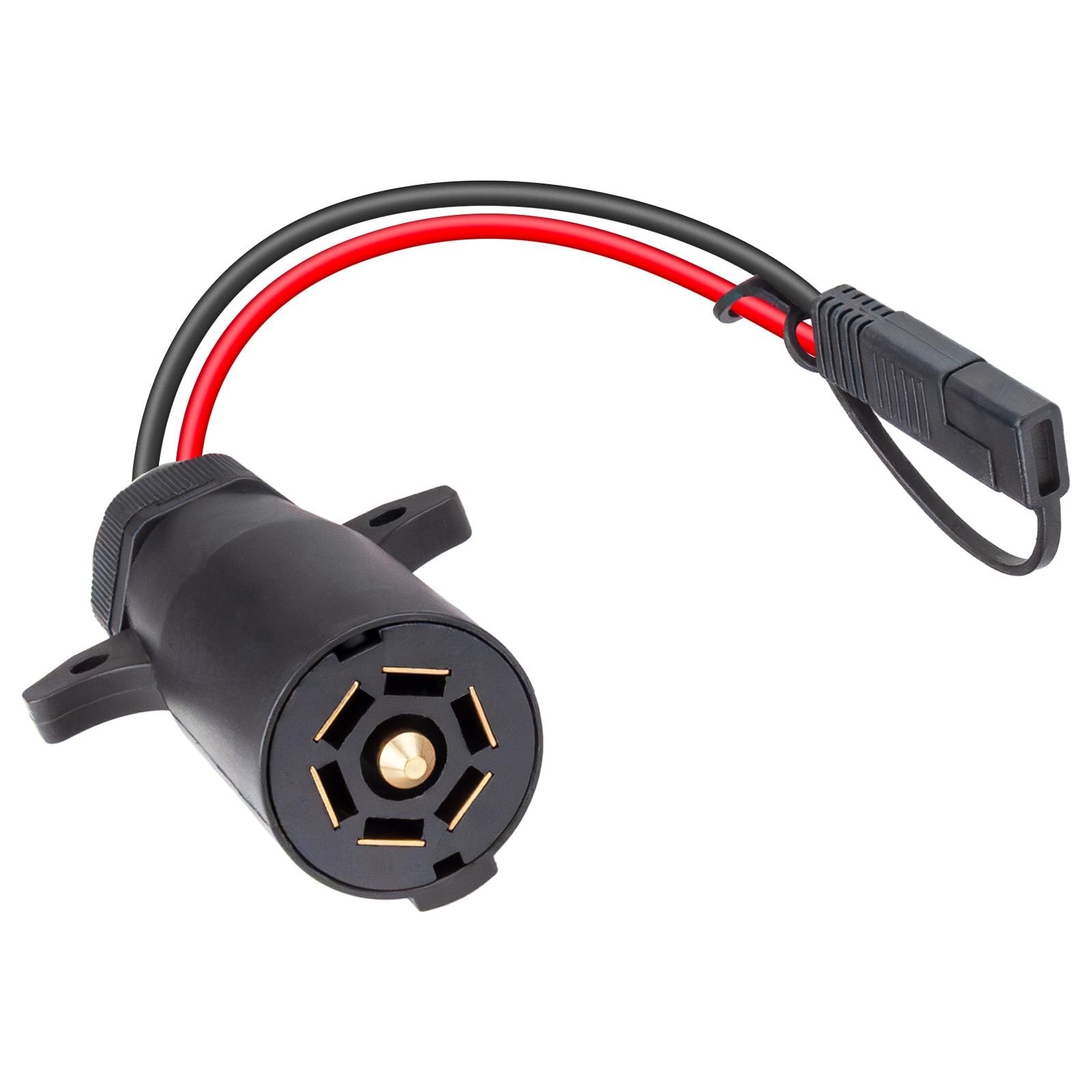 7 Pin Trailer Plug to SAE Connector Adapter – Heavy Duty 10AWG 7 Pin Trailer …