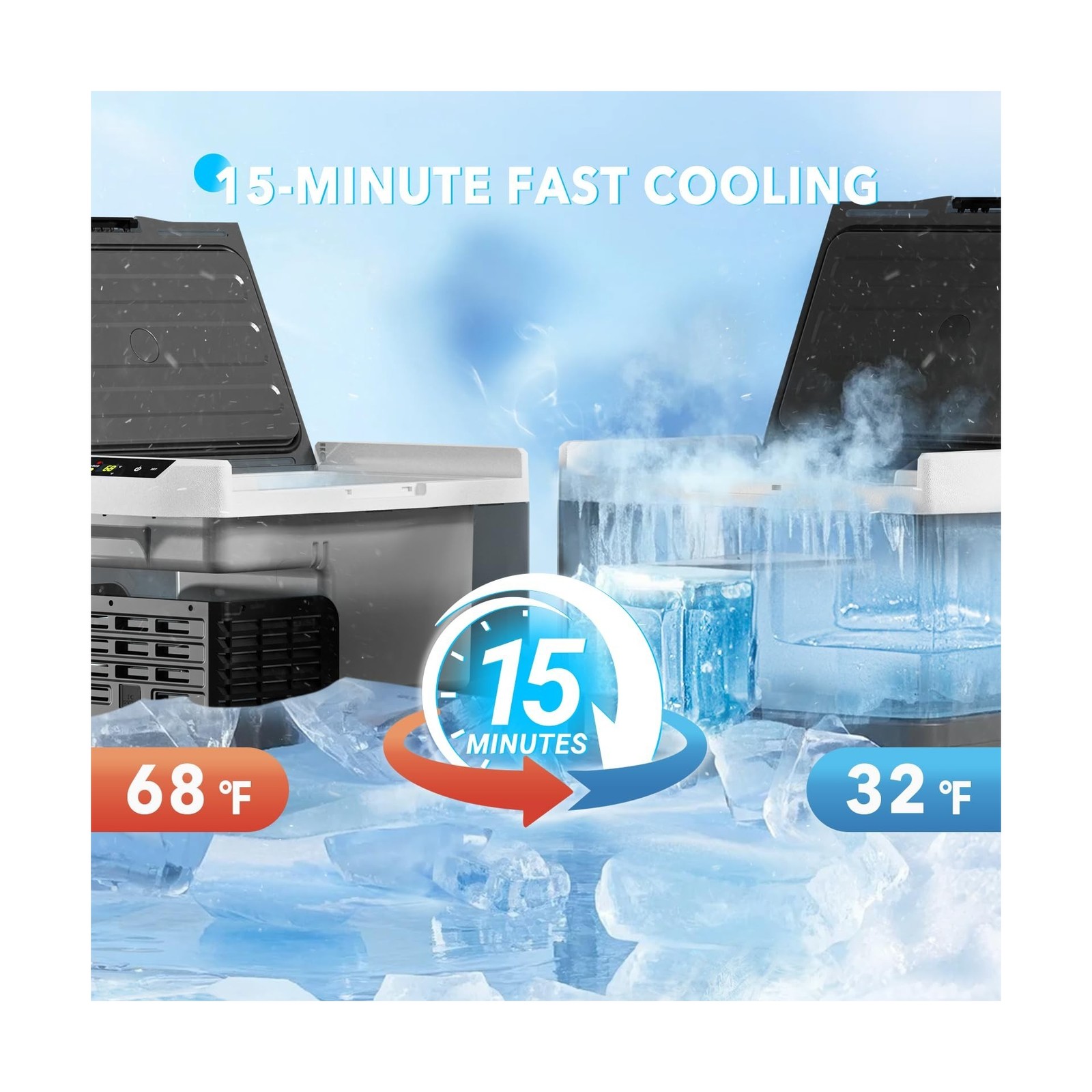12 Volt Refrigerator, 32QT(30L) Compressor Electric Cooler, Car Fridge -4℉
