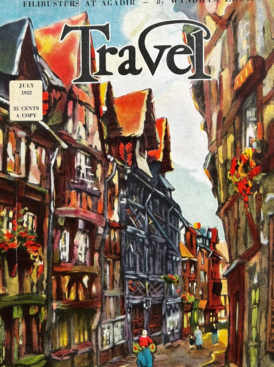 1932 July TRAVEL MAGAZINE Trails In Minnesota Soviet Cathedral Goethe Windjammer