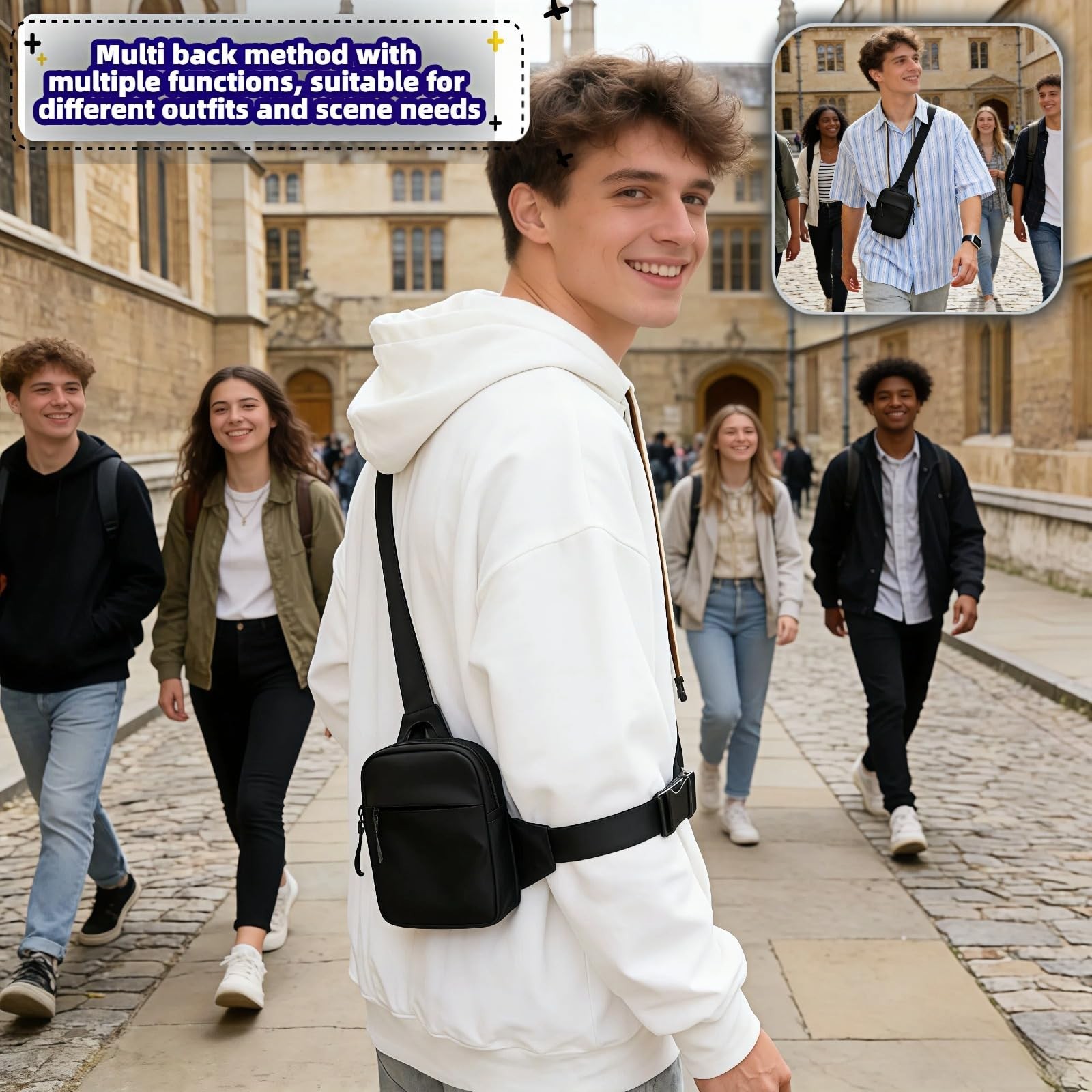 Lightweight Water-Resistant Crossbody Bag, Multi-Pocket Organizer for Phone, …