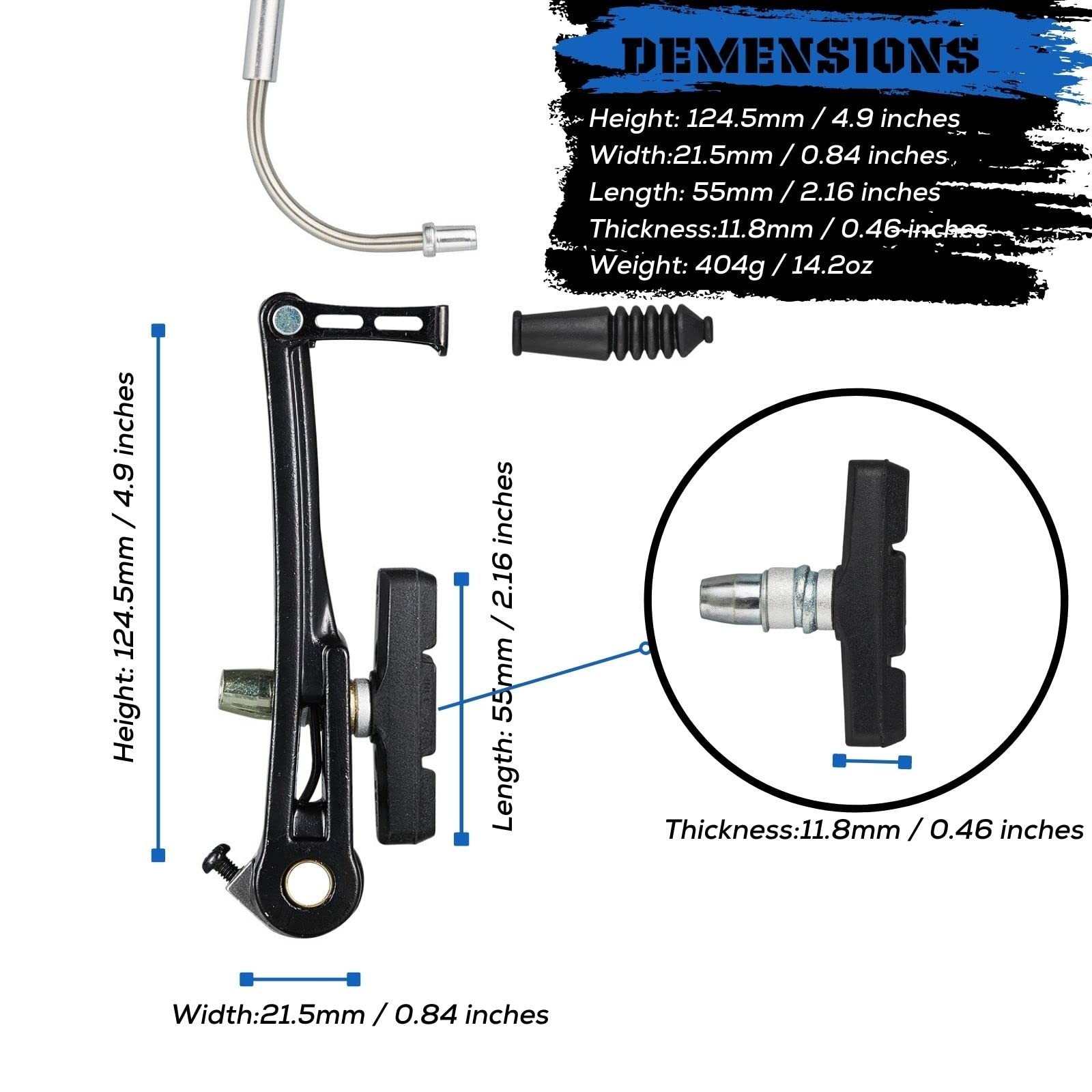 corki Linear Mountain Bike V-Brake Set Front and Rear VBK02