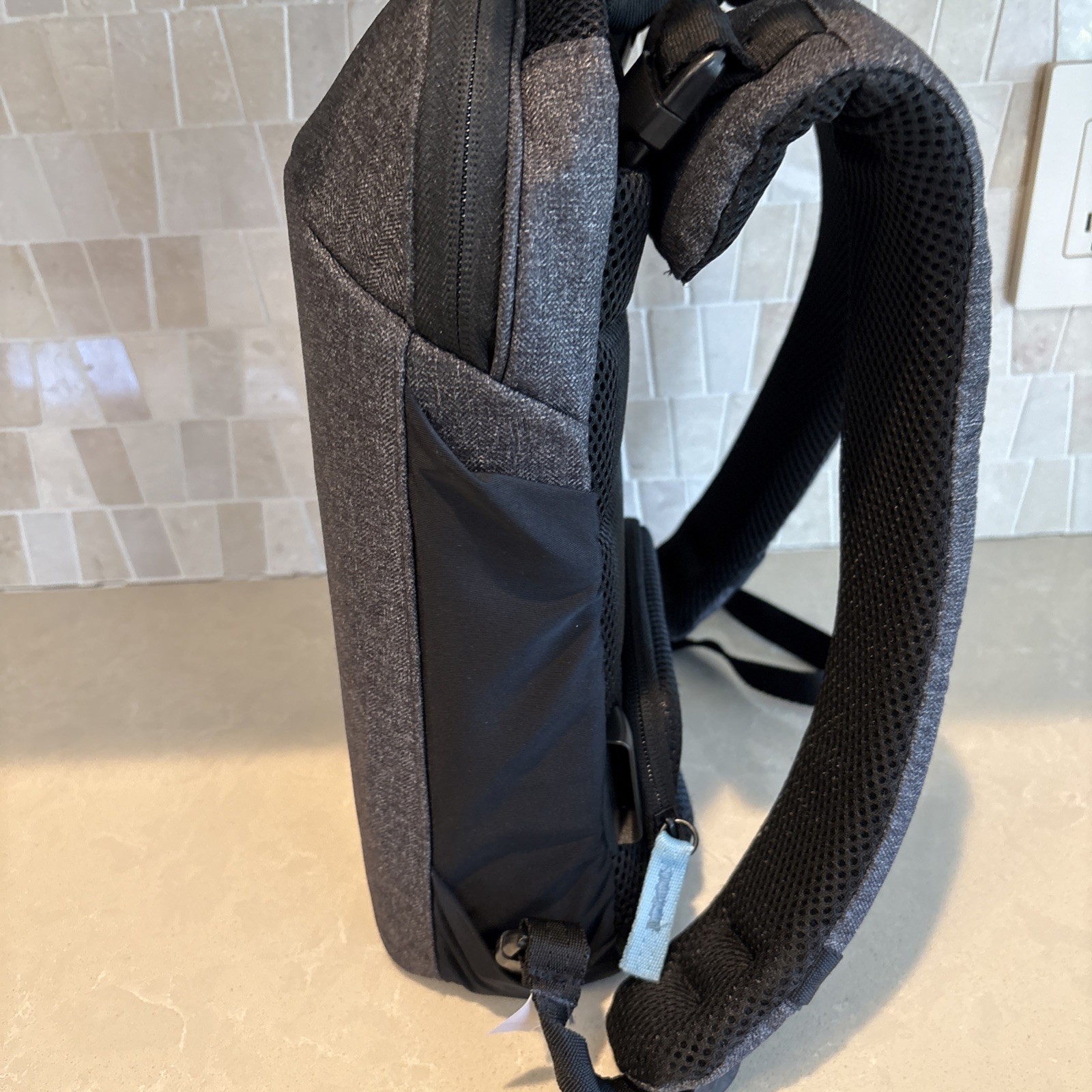 Medical Device Backpack Hard shell case Gray- Pockets, HD Padded Straps