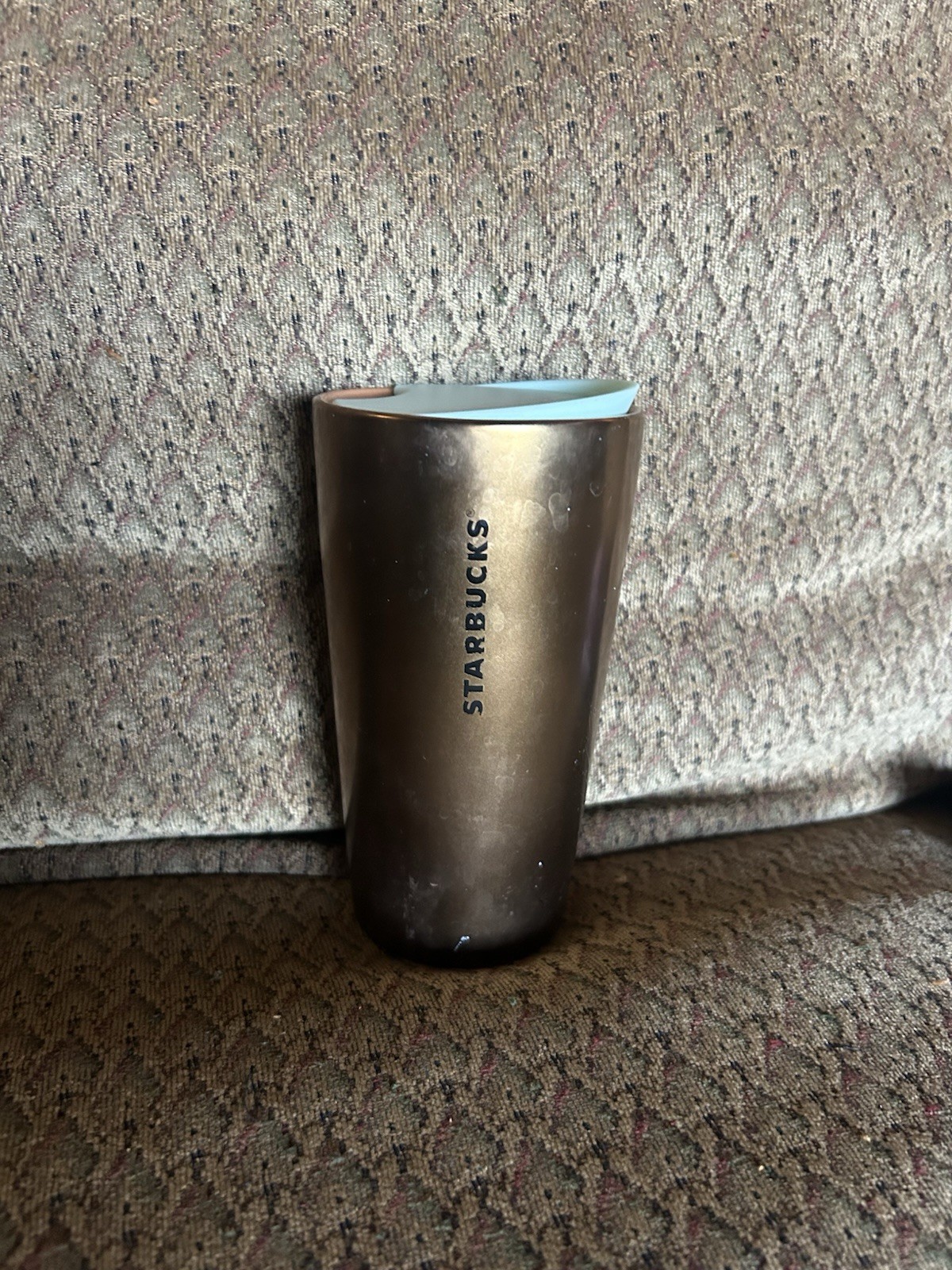 Starbucks Mermaid Insulated Metal Tumbler 16 oz Bronze/Blue Drink-Through Lid