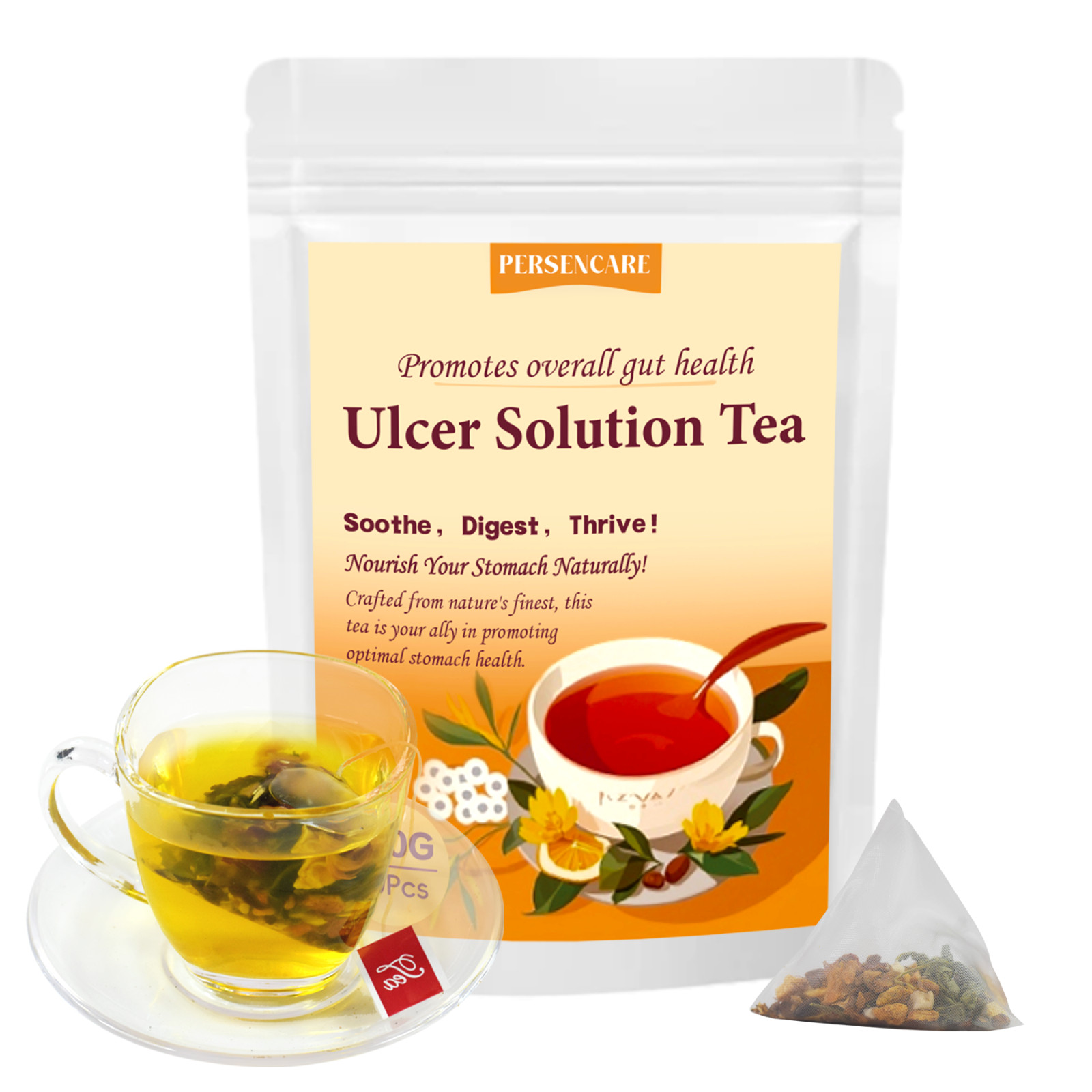 20 Pcs/Bag Natural Ulcer Solution Tea Digestion Stomach Bloating Digestive Aid