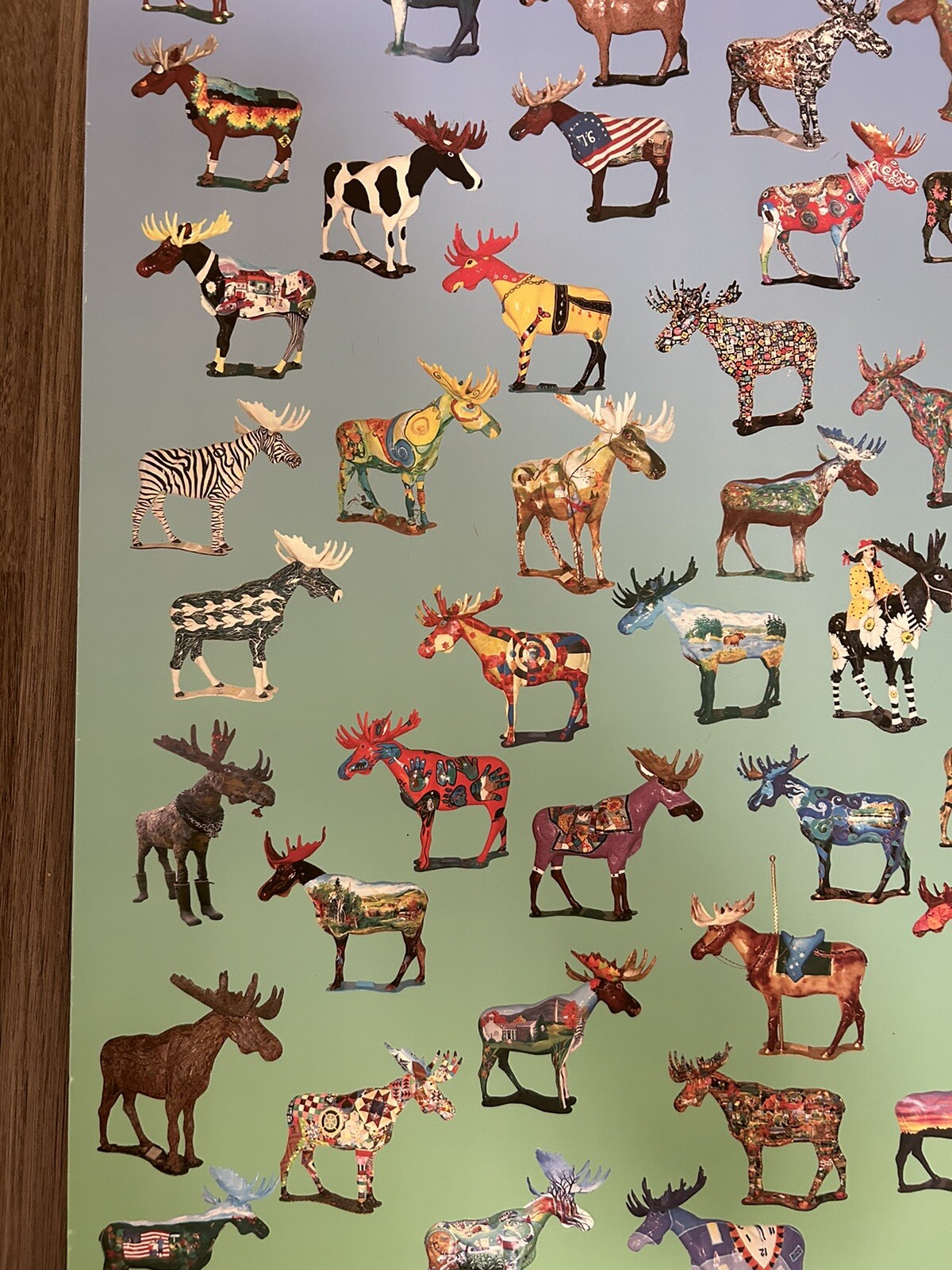 MOOSEFEST Re- Listed Bennington Vermont 2005 T Poster 20x 30 Colorful Moose