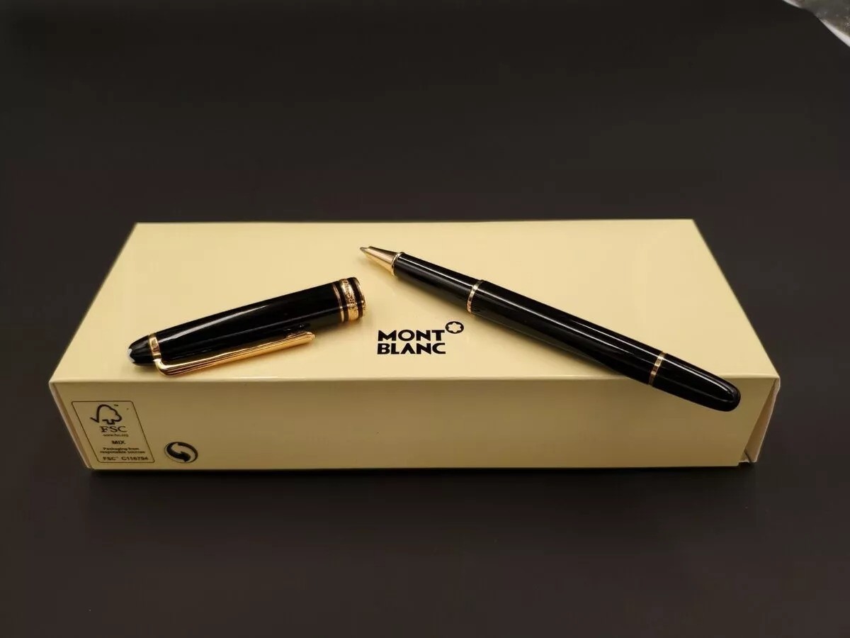NEW Montblanc Gold Finish Meisterstuck Classique Luxury Rollerball Pen 163P