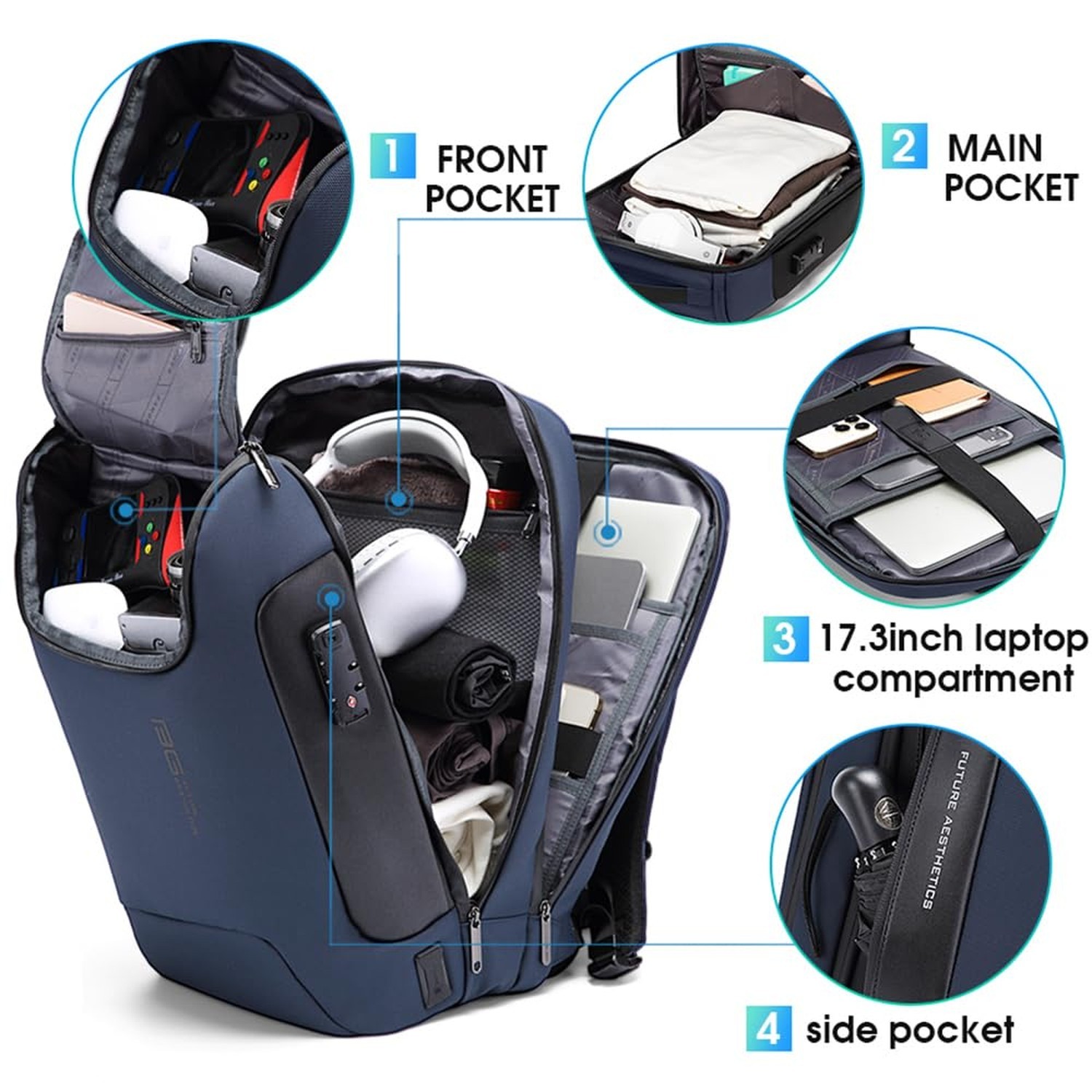 BANGE Mens Business Backpack for Work, Computer Backpacks for Laptops for 17….