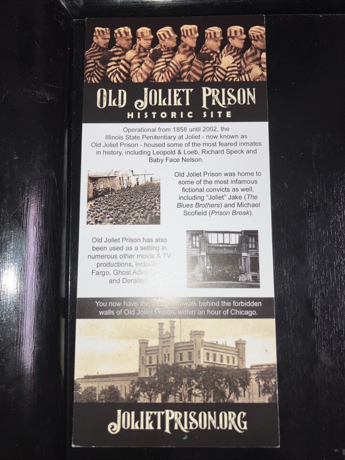 Haunted Joliet Prison Flyer Gay Leopold & Loeb Baby Face Nelson Richard Speck