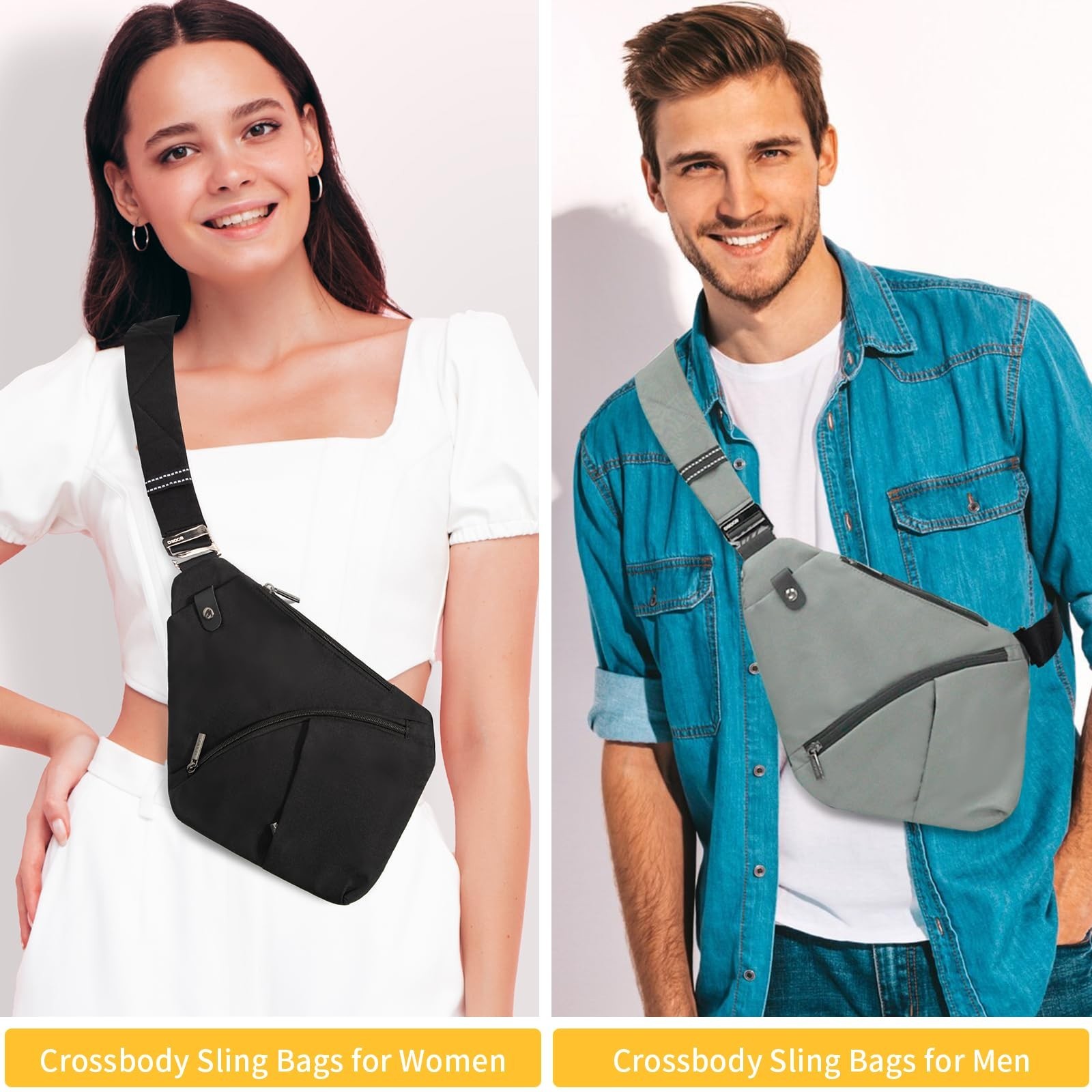 OSOCE Anti Theft Sling Bag for Men Women RFID Crossbody Bag Lightweight Trave…