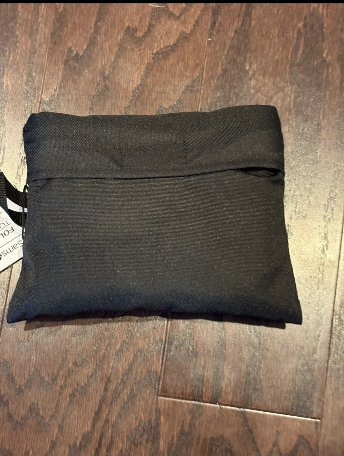 NEW Samsonite Black Foldaway Packable Tote Sling Bag 15.5 x 12.5 x 6 Inches NWT