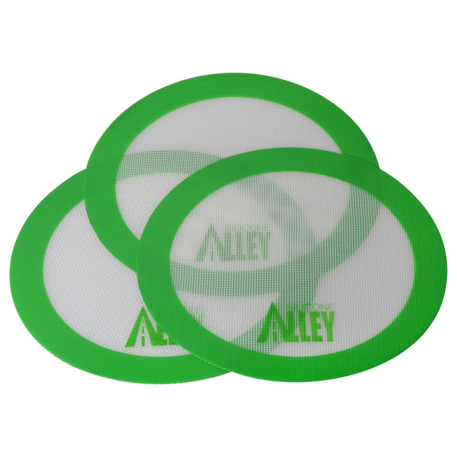 3 Non-stick Mat Pad/Silicone Rolling Baking Pastry Mat Large Round 9.5″ Green